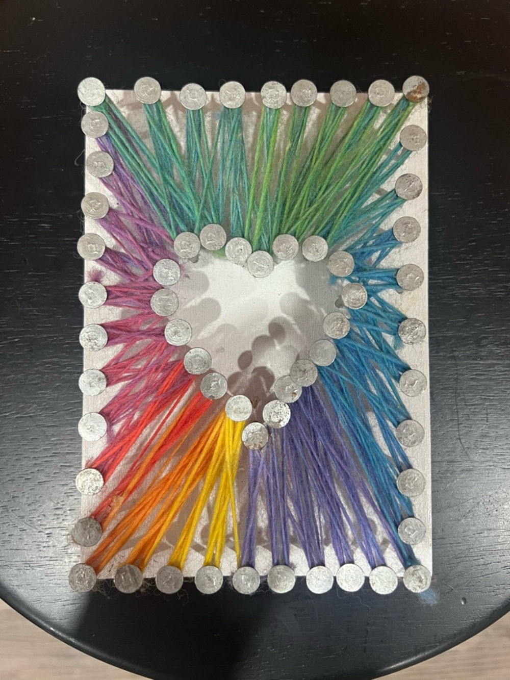 PRIDE Handheld Weaving Loom with Multicolored Yarn Art